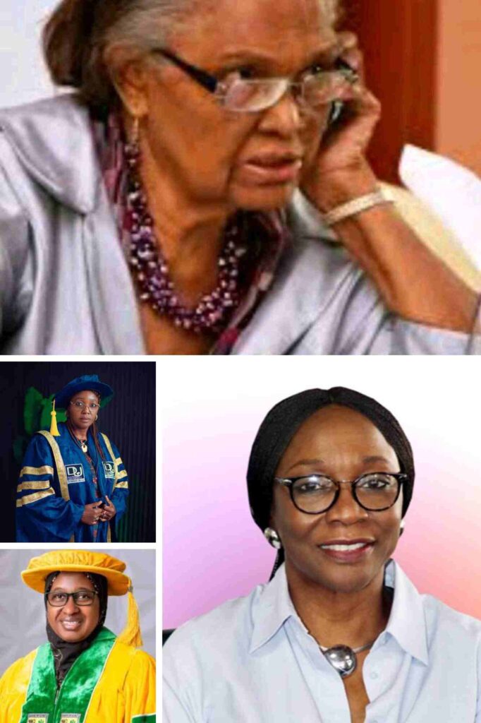 A photo collage of the women who have become Vice-Chancellors In Nigeria’s universities