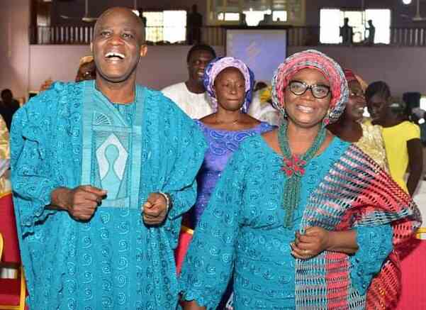 Prof Joseph and Ibironke Fuwape at a function