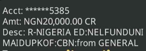 evidence of monthly stipend from NELFUND