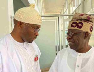Photo of Hon Benjamin Kalu meeting with President Bola Tinubu at the State House Abuja, Nigeria