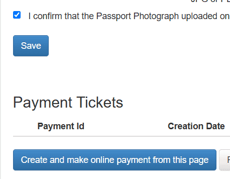 screenshot from UNIBEN kofa portal where payment can be made
