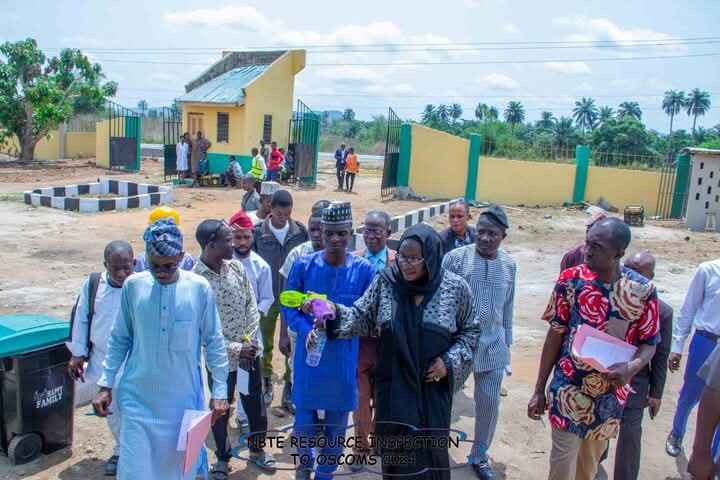 Photo showing members of NBTE Resources Inspection visitation to OSCOMS, Ipetu-Ijesa