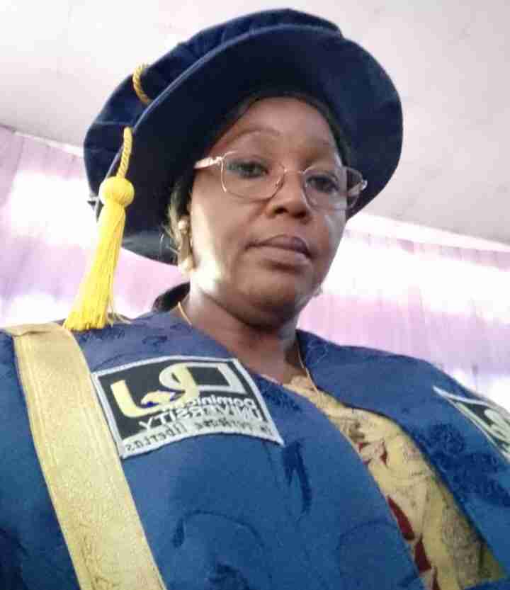 Portrait of Prof Jacinta Opara in an academic gown