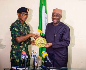 Education Minister, Tunji Alausa, and the DG of NYSC, Olakunle Nafiu