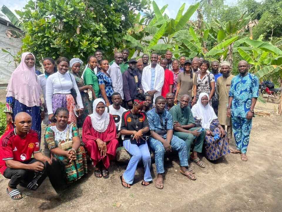 a group of Nigerians at a training centre in Osun State for TVET initiative by Nigeria Government