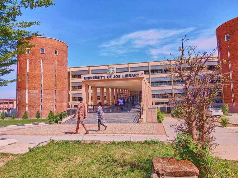 the main entrance of University of Jos library