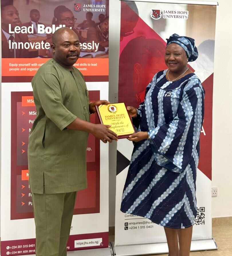 NISER DG Prof. Anthonia Simbine and JHU VC Prof. Austin Nosike