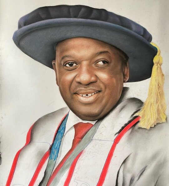 A portrait of Prof Joshua Ogunwole the fifth vice chancellor of Federal University Oye-Ekiti